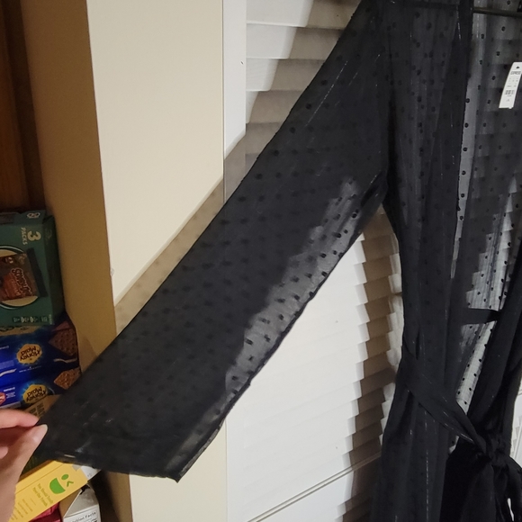 Express Sheer Swiss Dot Kimono Cover-Up L/XL NWT - Picture 8 of 16